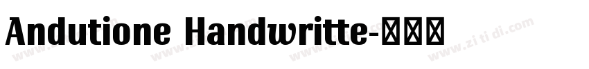 Andutione Handwritte字体转换